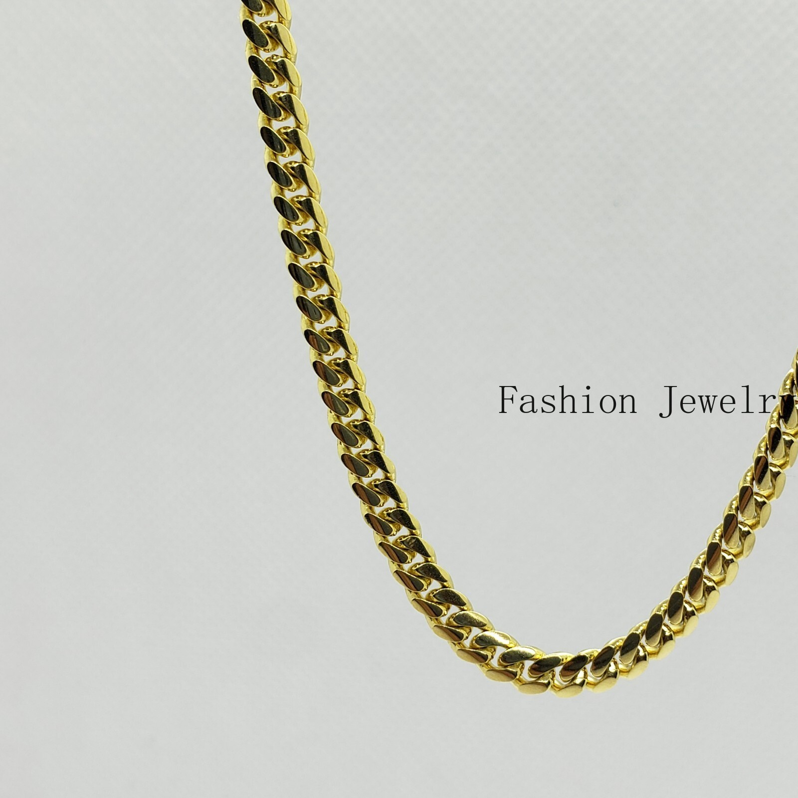 10K Solid Yellow Gold 3mm Width Miami Cuban Link Chain Necklace Unisex 18″ – 30″