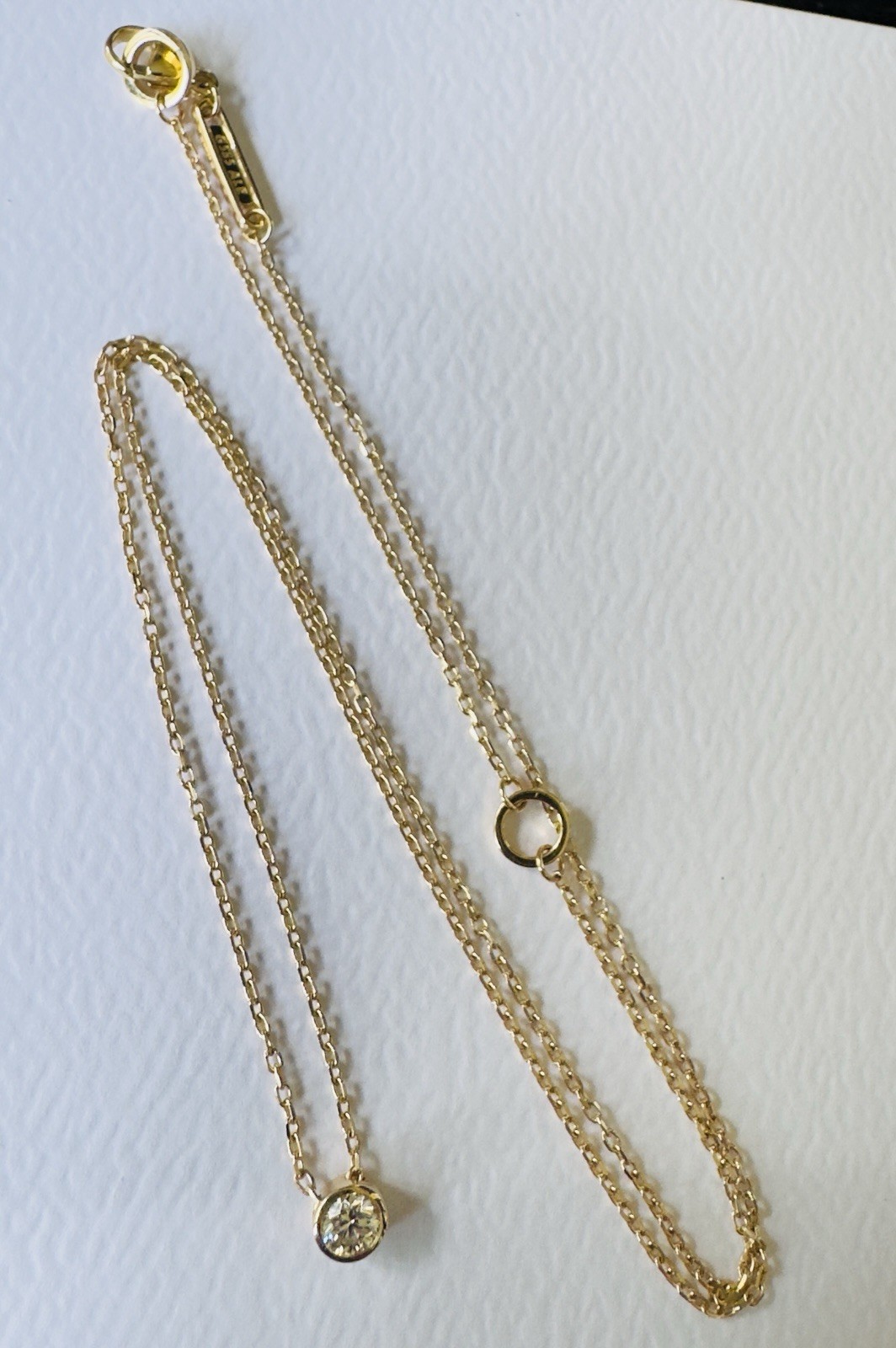 Pandora Era Bezel 14k Gold Lab-grown Diamond Pendant Necklace 0.15ct TW