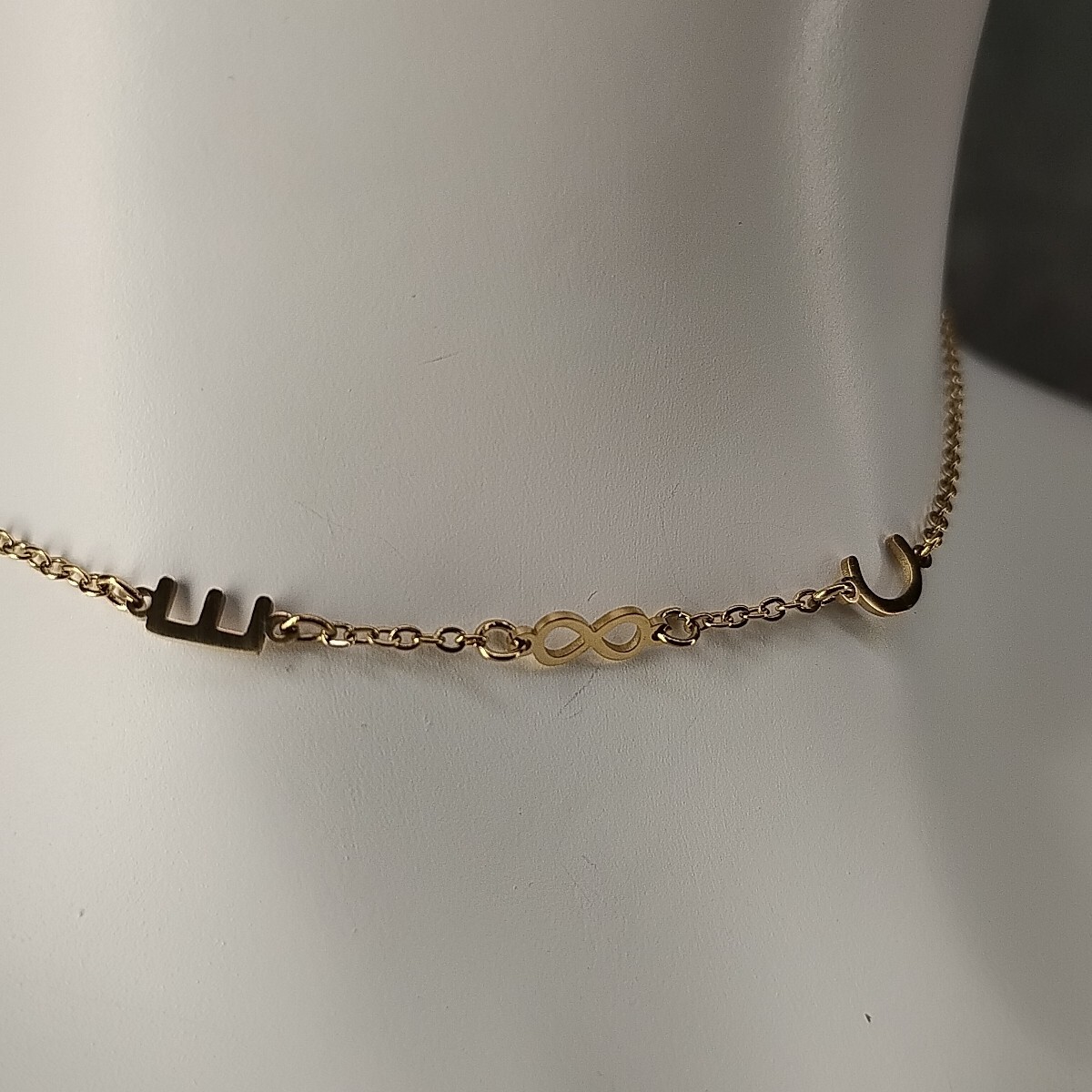 Chain Choker Necklace Off-center E&C Forever 15.5-17.5″ Fashion Jewelry