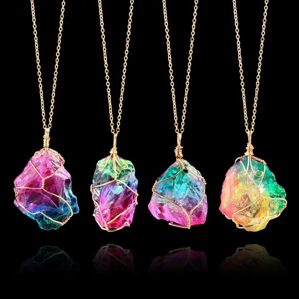 Women Pendant Chain Crystal Choker Chunky Statement Bib Necklace Fashion Jewelry
