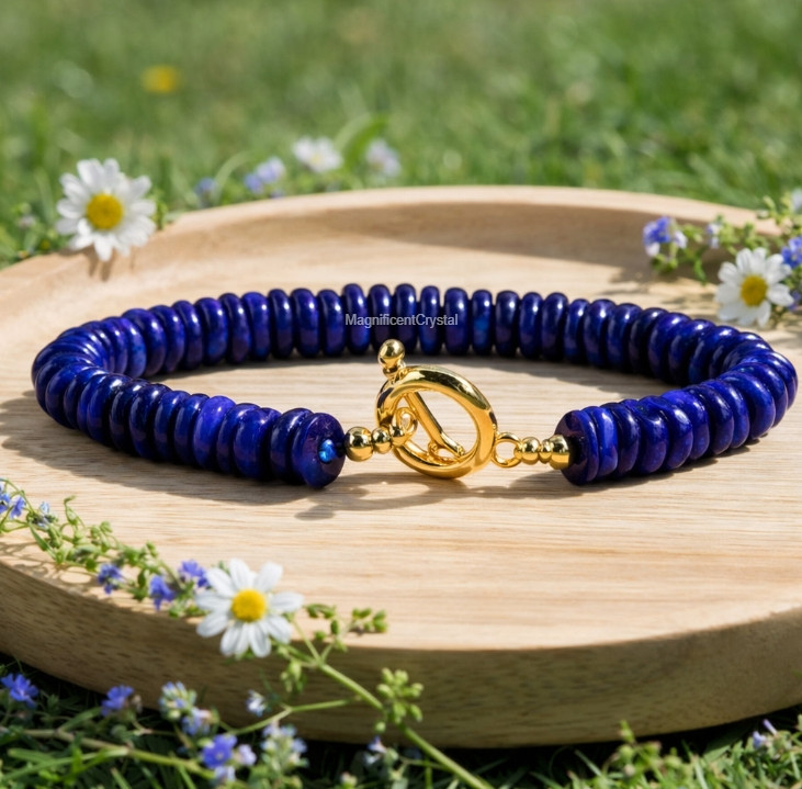 High Quality Lapis Lazuli Bracelet Healing Blue Crystal Energy Women Jewelry