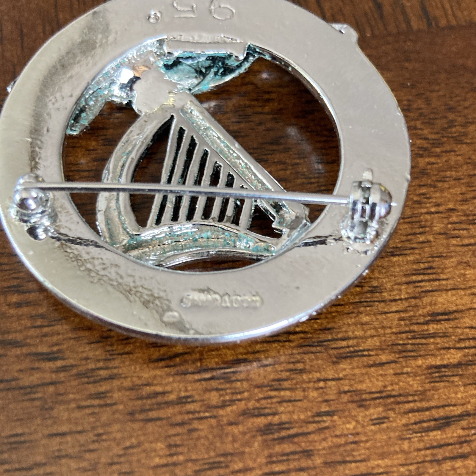 “Constant and True” Scottish Clan Rose cap badge or brooch . Fine pewter 95 mark