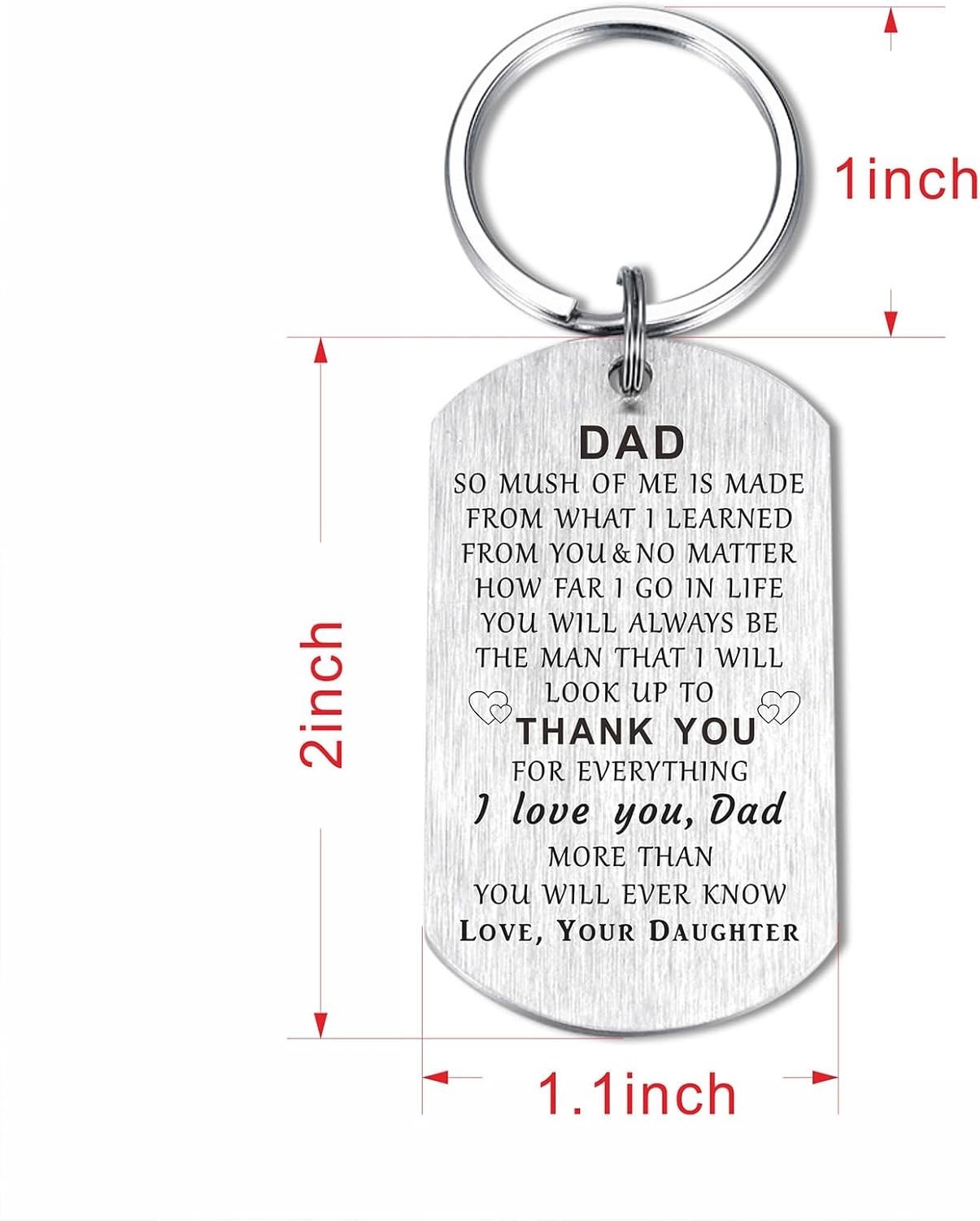 Heartfelt Dad Keychain Gift from Daughter – Birthday & Father’s Day Surprise