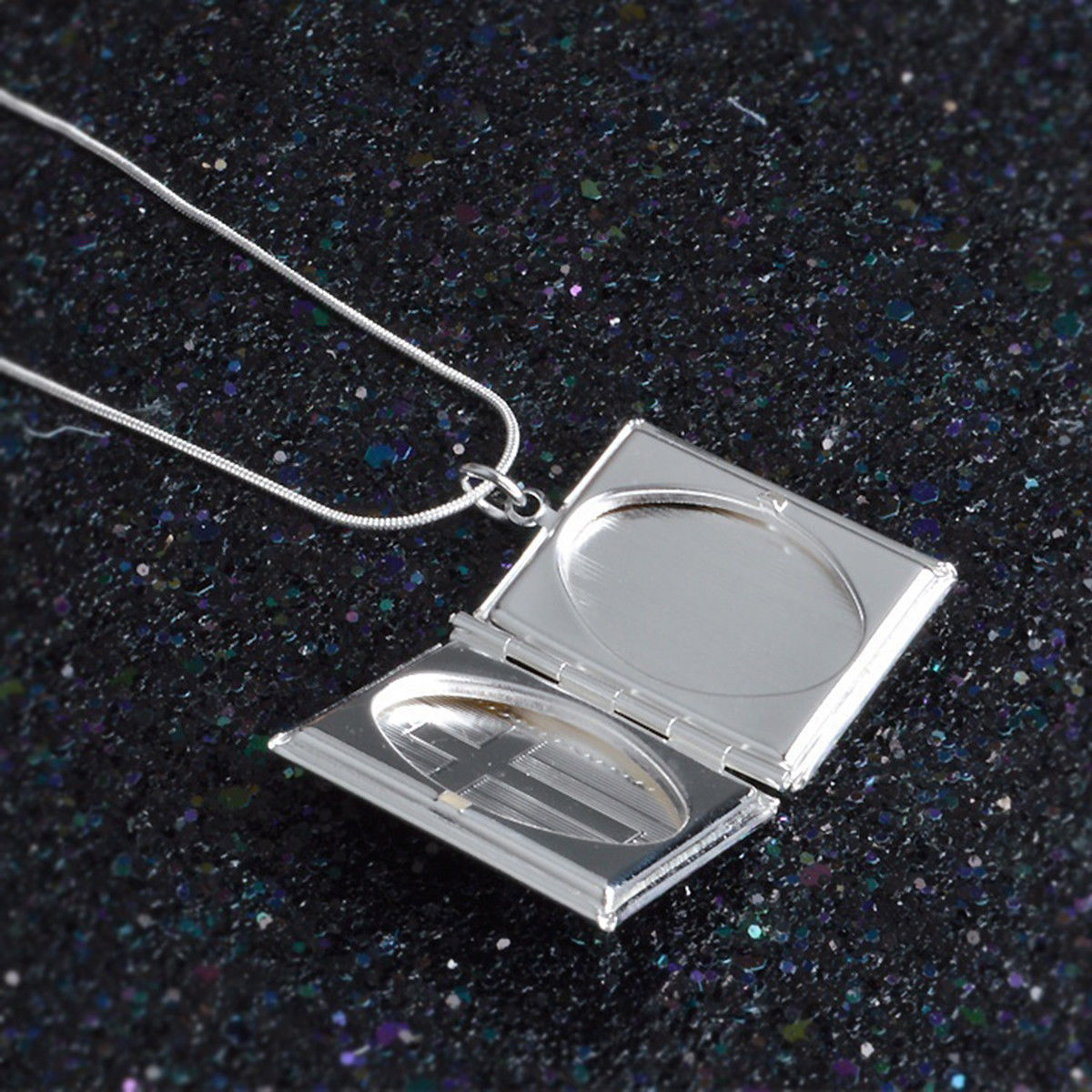 925 Sterling Silver Christian Jesus Cross Crucifix Bible Book Locket Necklace