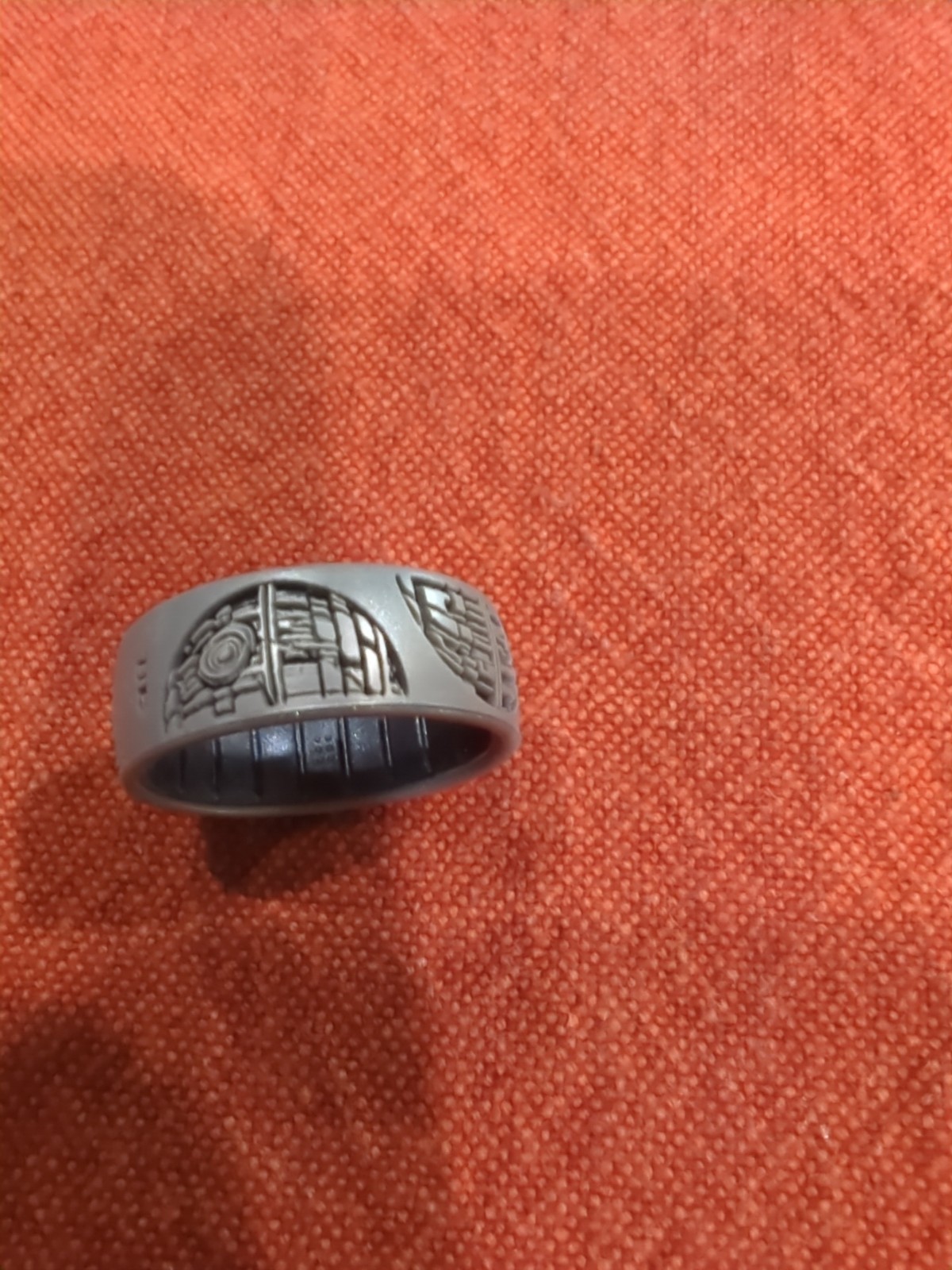 Enso Ring Star Wars Death Star Silicone Gray Sz 8