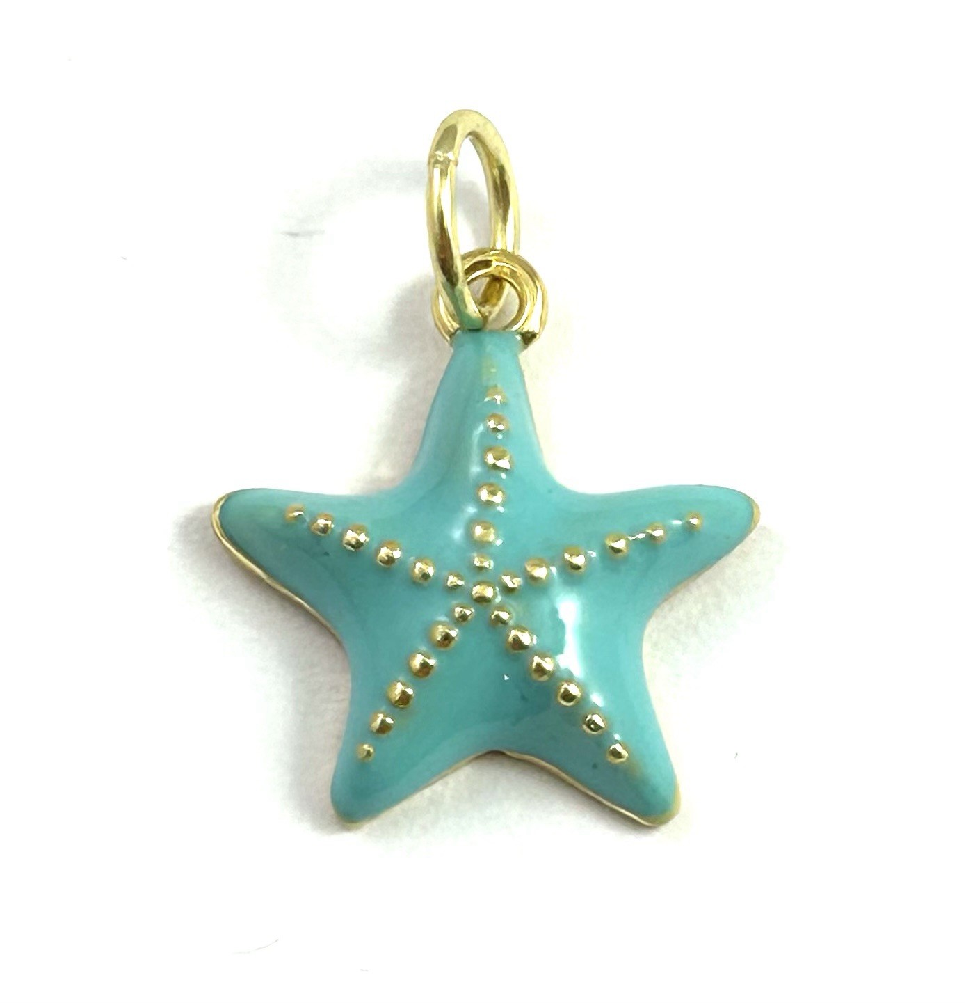 Starfish Charm Necklace Pendant Seashell Gold Plated Enamel Beach Jewelry