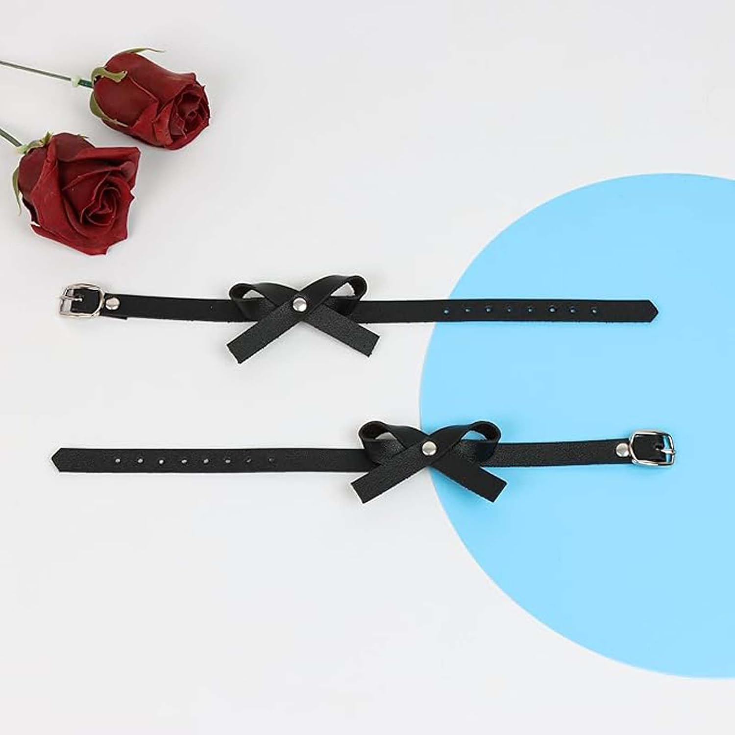 Black Bow Anklet Anklets for Women PCS PU Leather Ankle Bracelets Foot Jewelry G