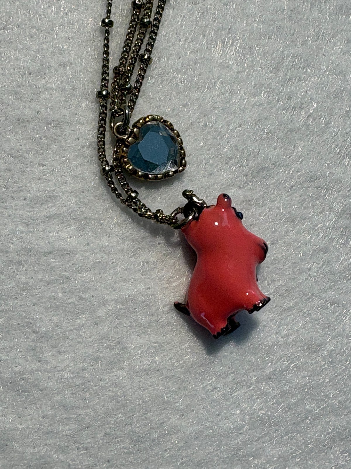 Betsey Johnson Zoo Animals Hippo Double Strand Necklace