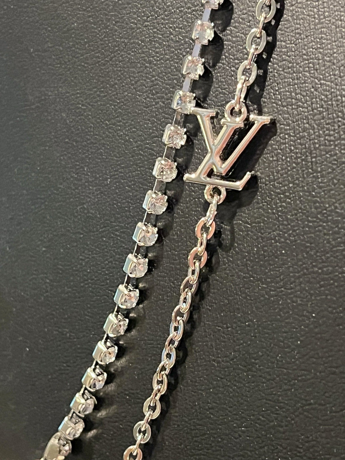 Zipper Pull Charms On Mixed Media Silvertone Necklace
