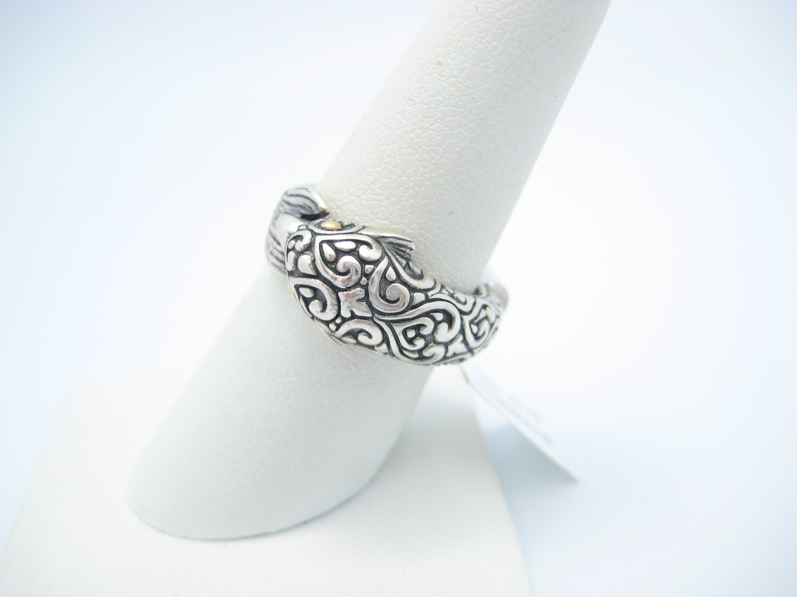 Samuel B Benham Sterling Silver & 18k Yellow Gold 11mm Bird Ring Size 7