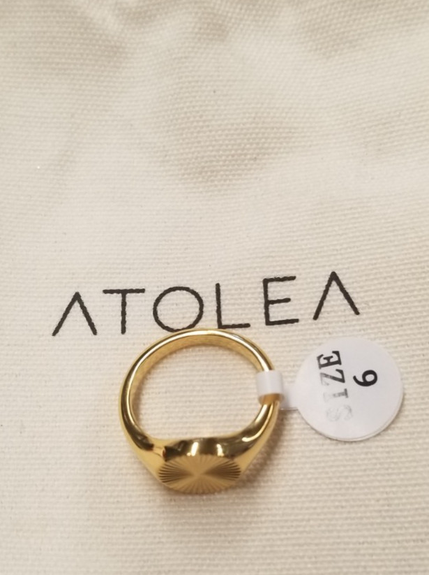 Atolea Sun Signet Ring sz 6