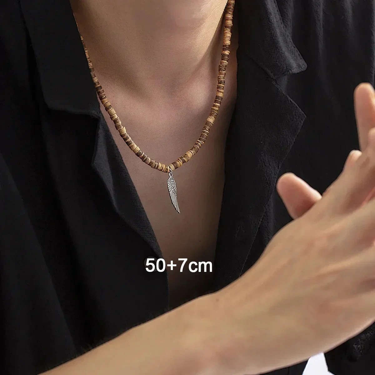 Bohemia Polymer Beads Necklace for Men Women Black White Collar Jewelry