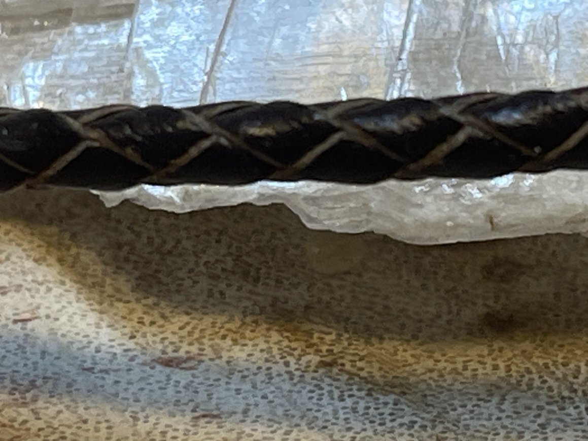 Braided Leather for Necklace Making wth Lobster Clasps Black or Brown 3 mm. 3pcs