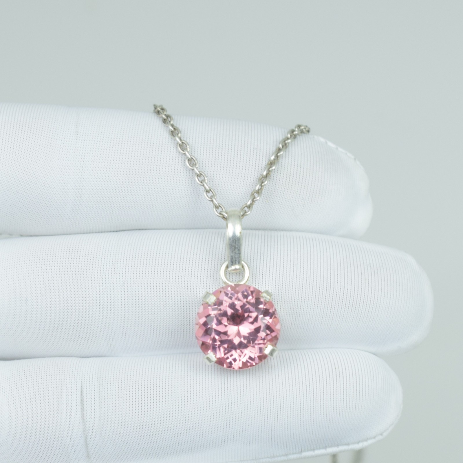 Marvelous Pink Kunzite Necklace Jewelry, Anniversary Gift Pendant Gemstone 18Ct