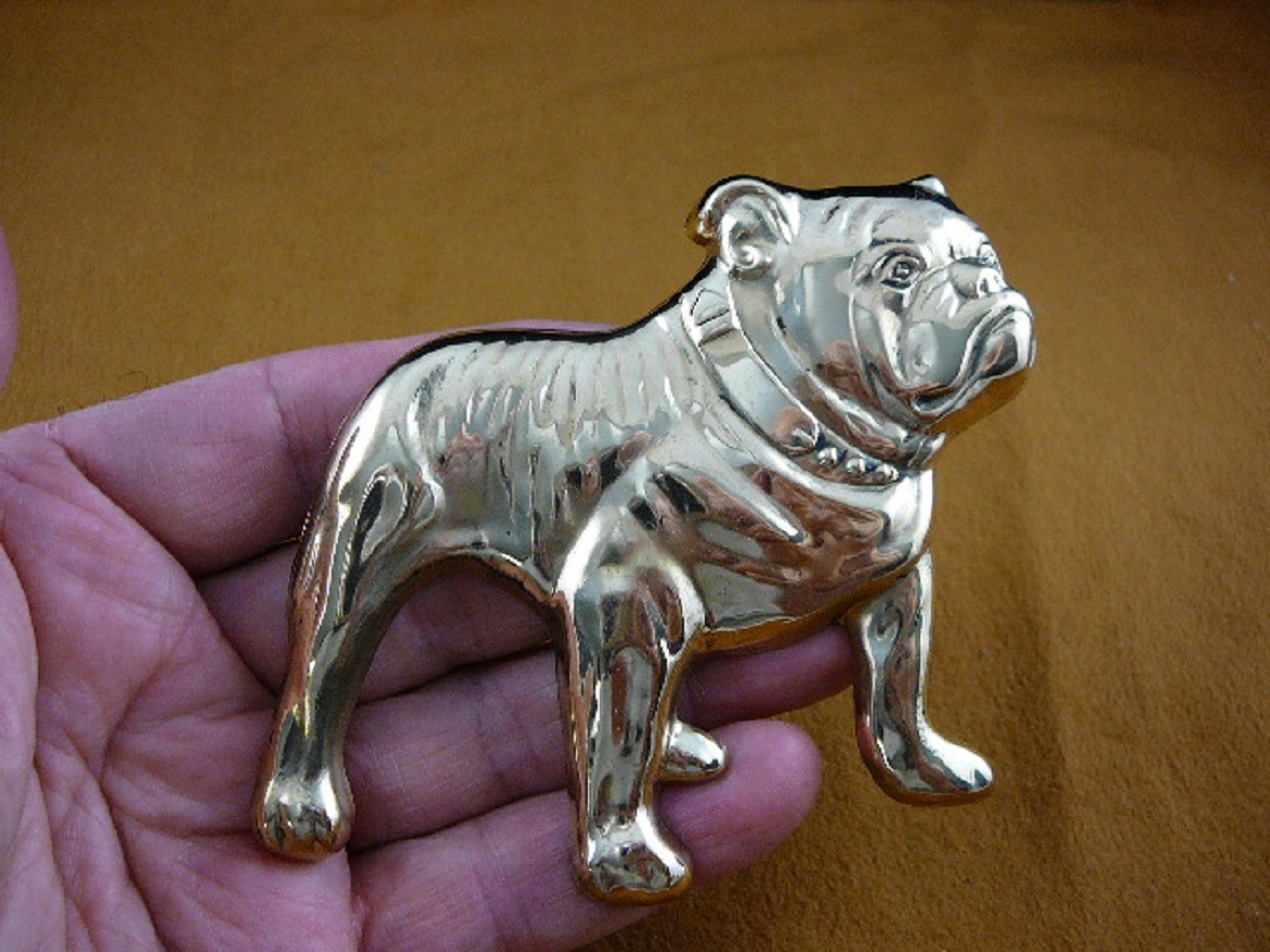 (b-dog-1) English Bulldog dog BRASS pin pendant lover I love my dog bulldogs