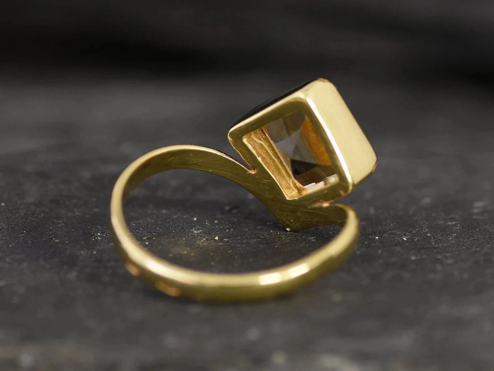 2.50 Ct 18K Solid Yellow Gold Natural Citrine & Diamond Anniversary Ring Sz 9