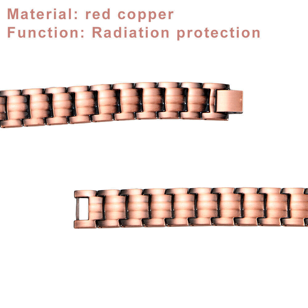 Men’s Bracelet Magnetic Therapy Arthritis Pain Relief Pure Solid Copper Bangle