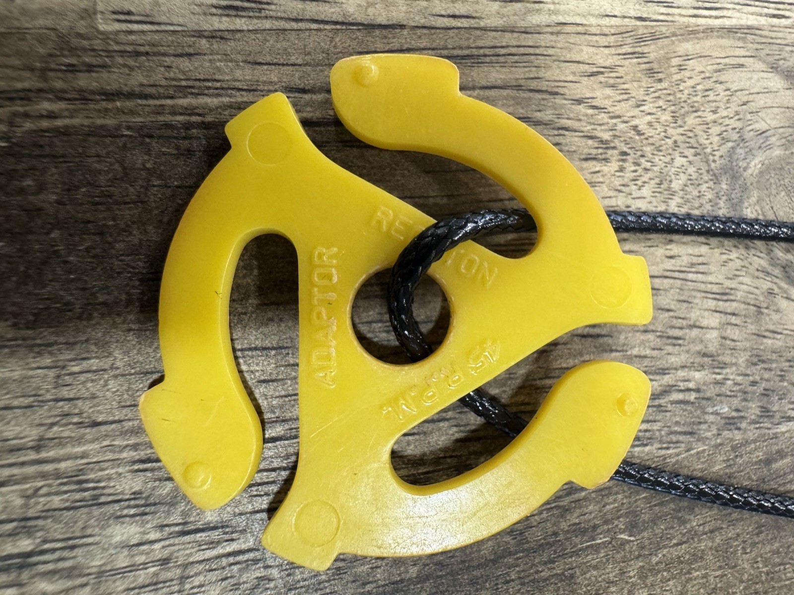 2 Necklaces with record Adapter Pendants