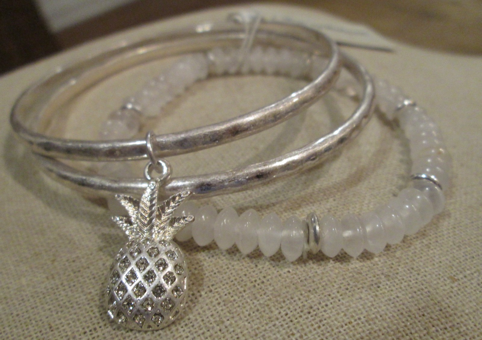 Tommy Bahama Precious Stone & Silver Island Essence Bracelet Set NWT $59