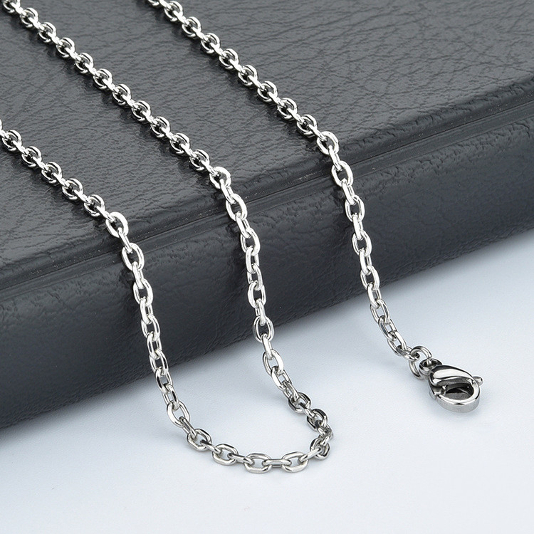 5pcs 1.6/2/2.4/3mm Stainless Steel “O” Rolo Link Chain Women Men Necklace Chains