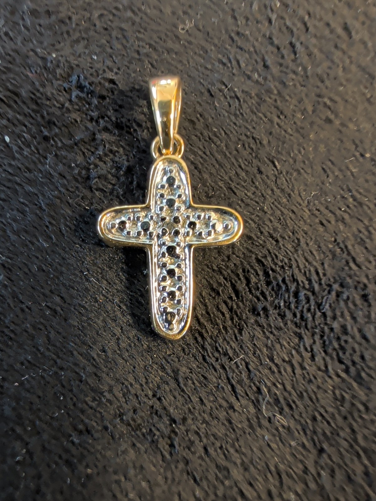 Technibond Cross Gold Over Sterling Silver