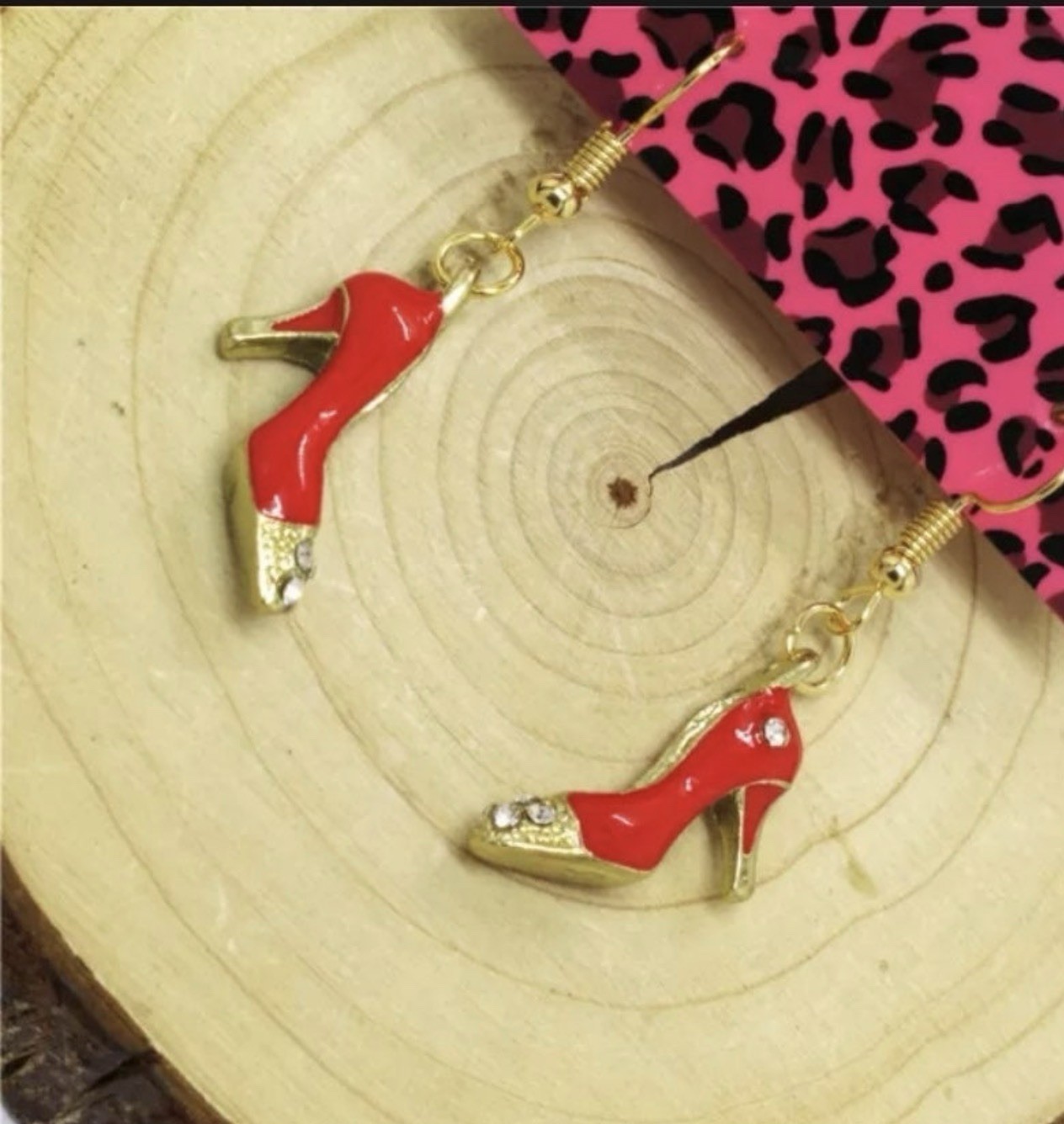 New-Red High Heels Earrings