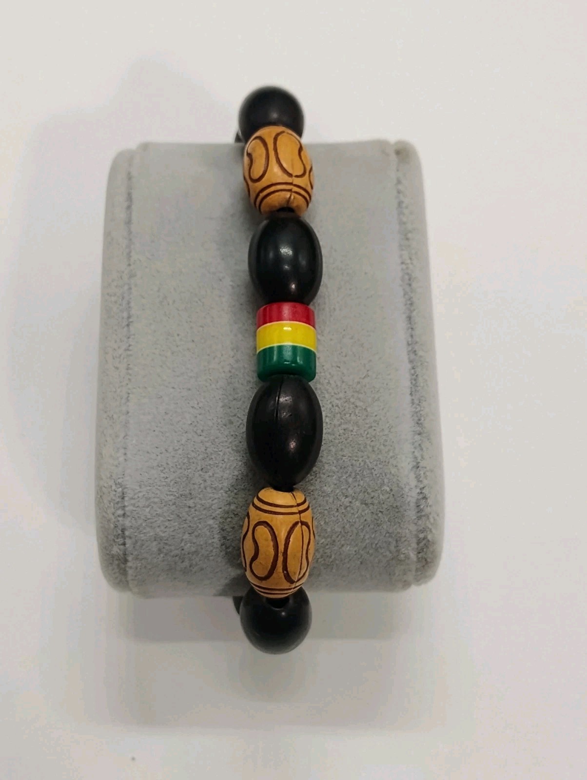 BRAND NEW Reggae Rasta Jamaican African Elastic Bead Bracelet Approx 8″