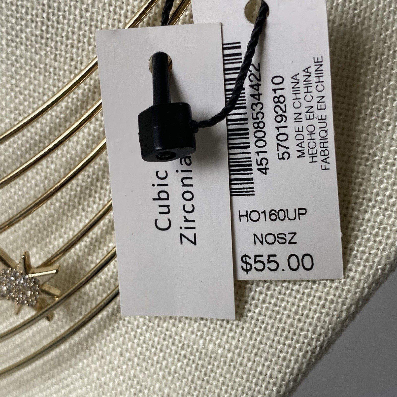 White House Black Market Necklace NWT Collar Bib Cubic Zirconia Stars NEW $55