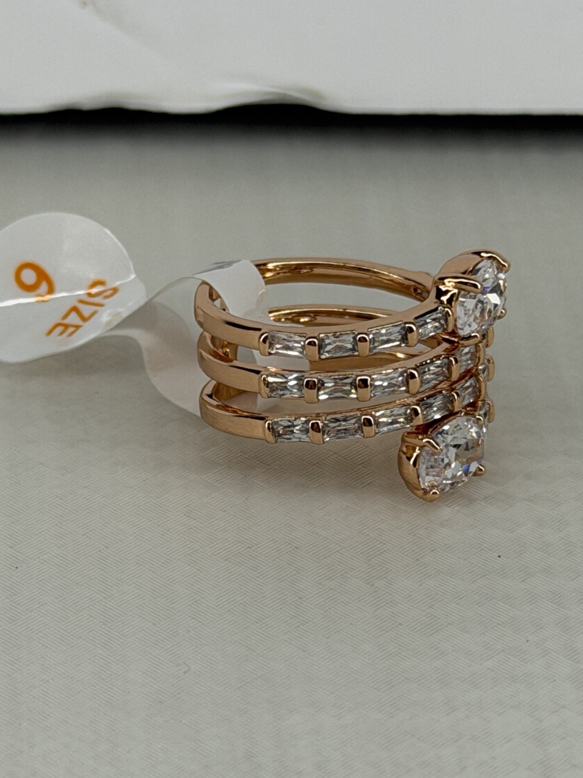 Bomb Party OG Ring Kept In The Loop Rose Gold CZ Size 6 NEW