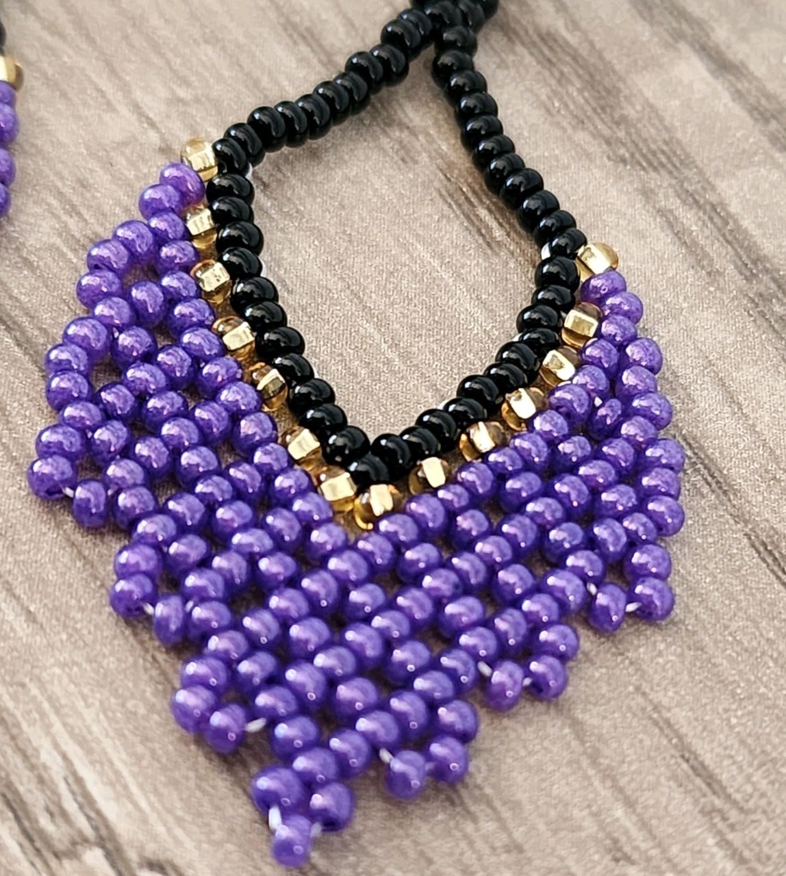 Boho Dangle Earrings Purpple Bead Drop Festival Summer Style