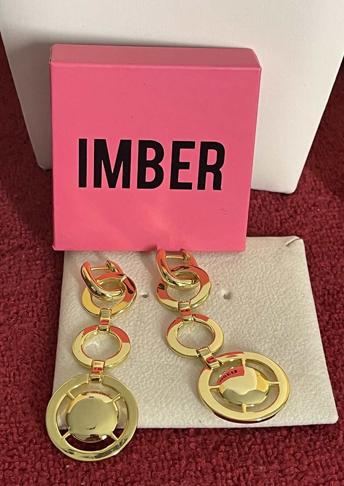 Imber Sterling Silver Gold Color Earring Set