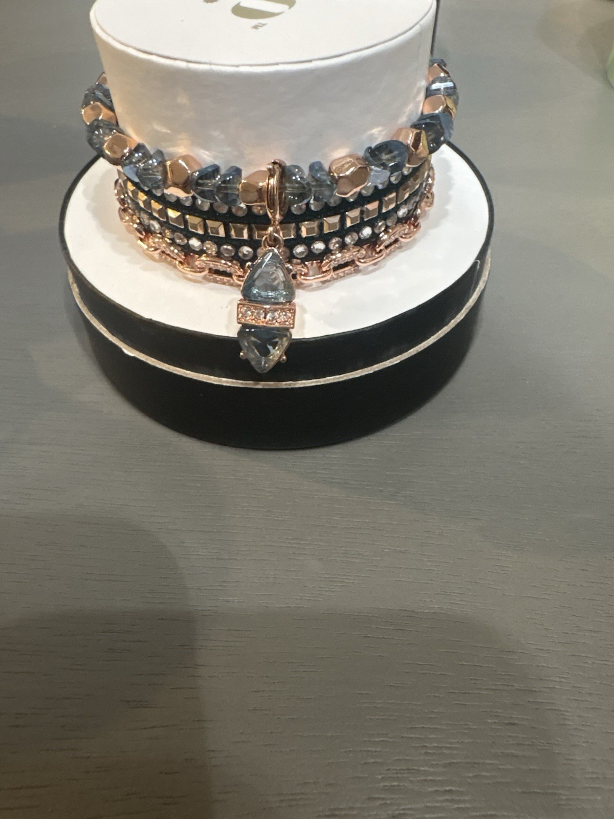 Ring Bomb Party Rose Gold Plated Melody Clear Stones Bracelet RBP7834