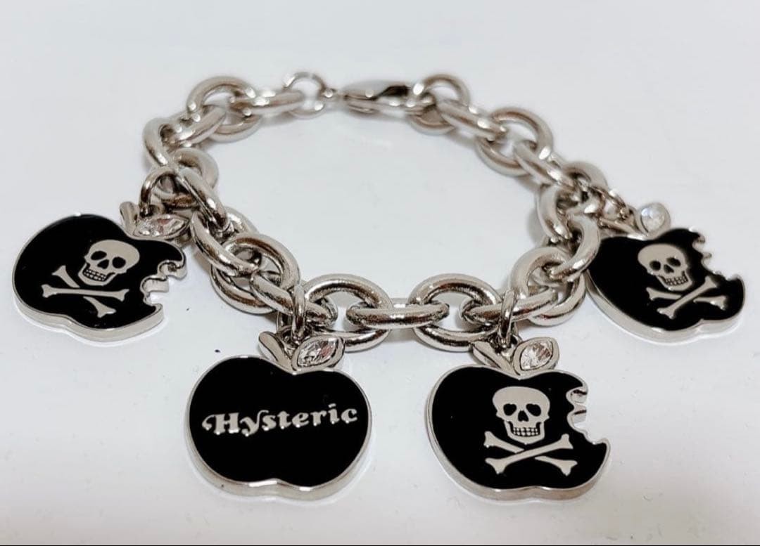 [Brand New Unused] Hysteric Glamour Bracelet Black & Silver Includes Accessories