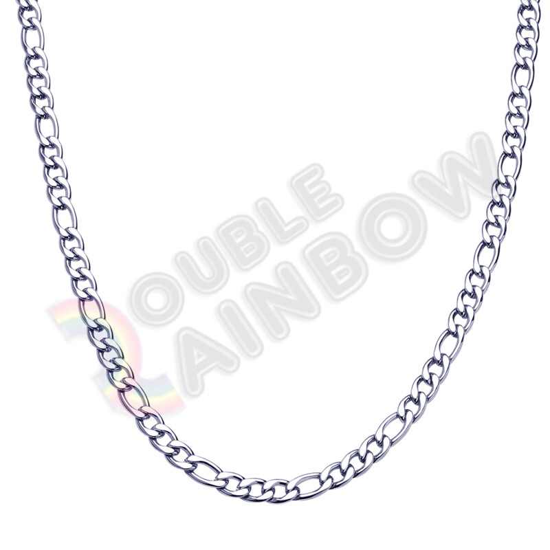 18-36 inches Men Women’s Stainless Steel Figaro Chain Necklace 3mm-12mm