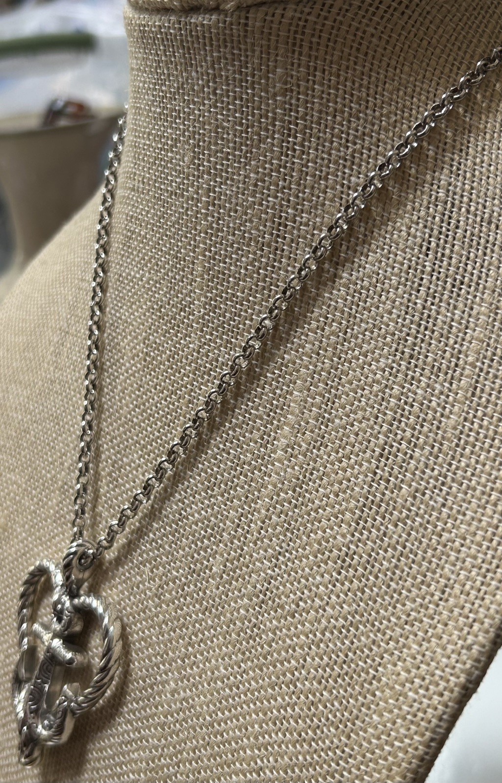 Brighton Anchored in Love Anchor Heart Pendant Necklace 18–20” Adjustable