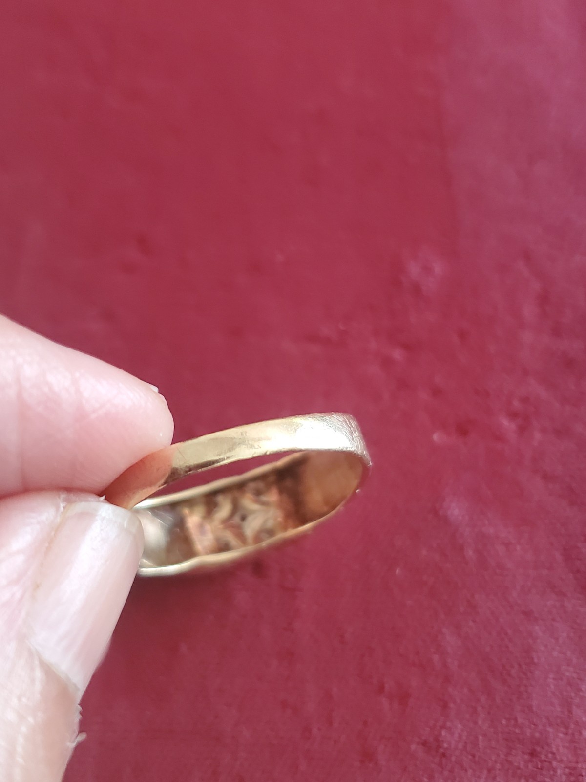 10k Yellow gold diamond men ring Vintage