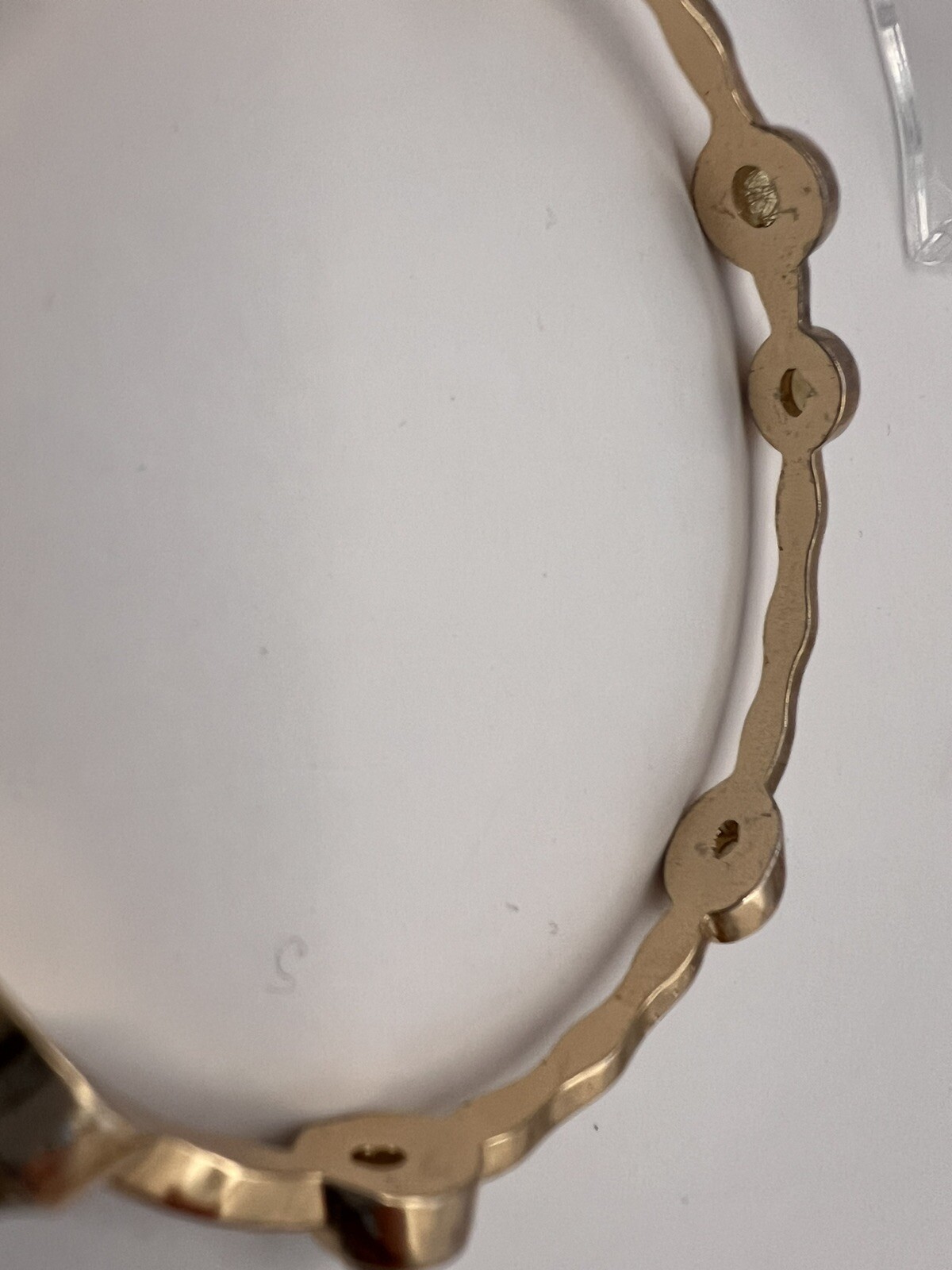 Set of 3 Bangle Bracelets Gold Tone Fashion Jewelry Open Back Rhinestones