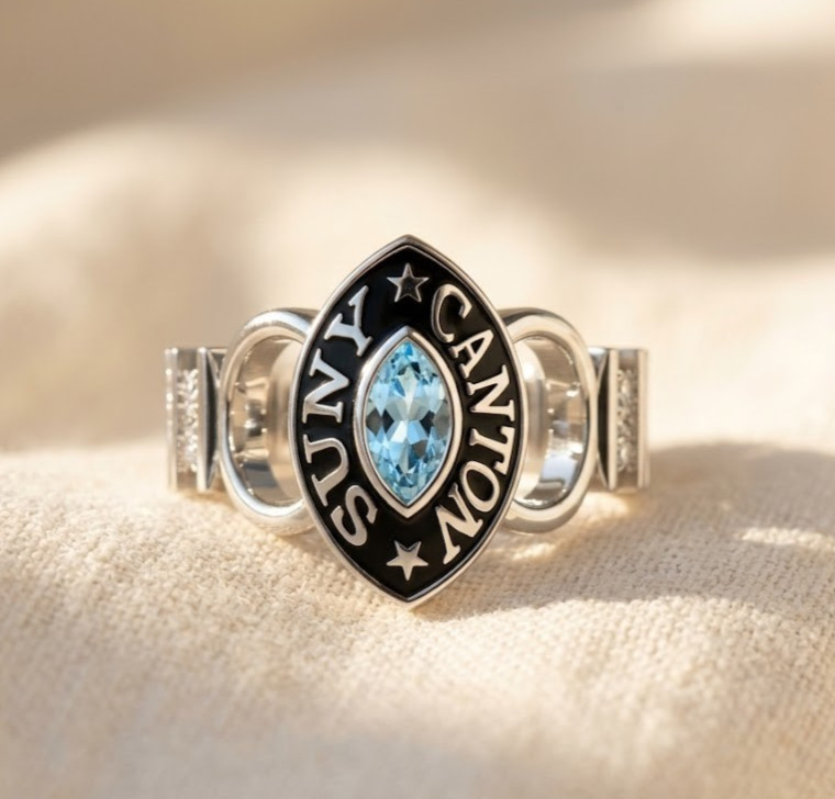 Personalized Marquise Cz Gemstone High School Ring Collage Class Graduation Gift