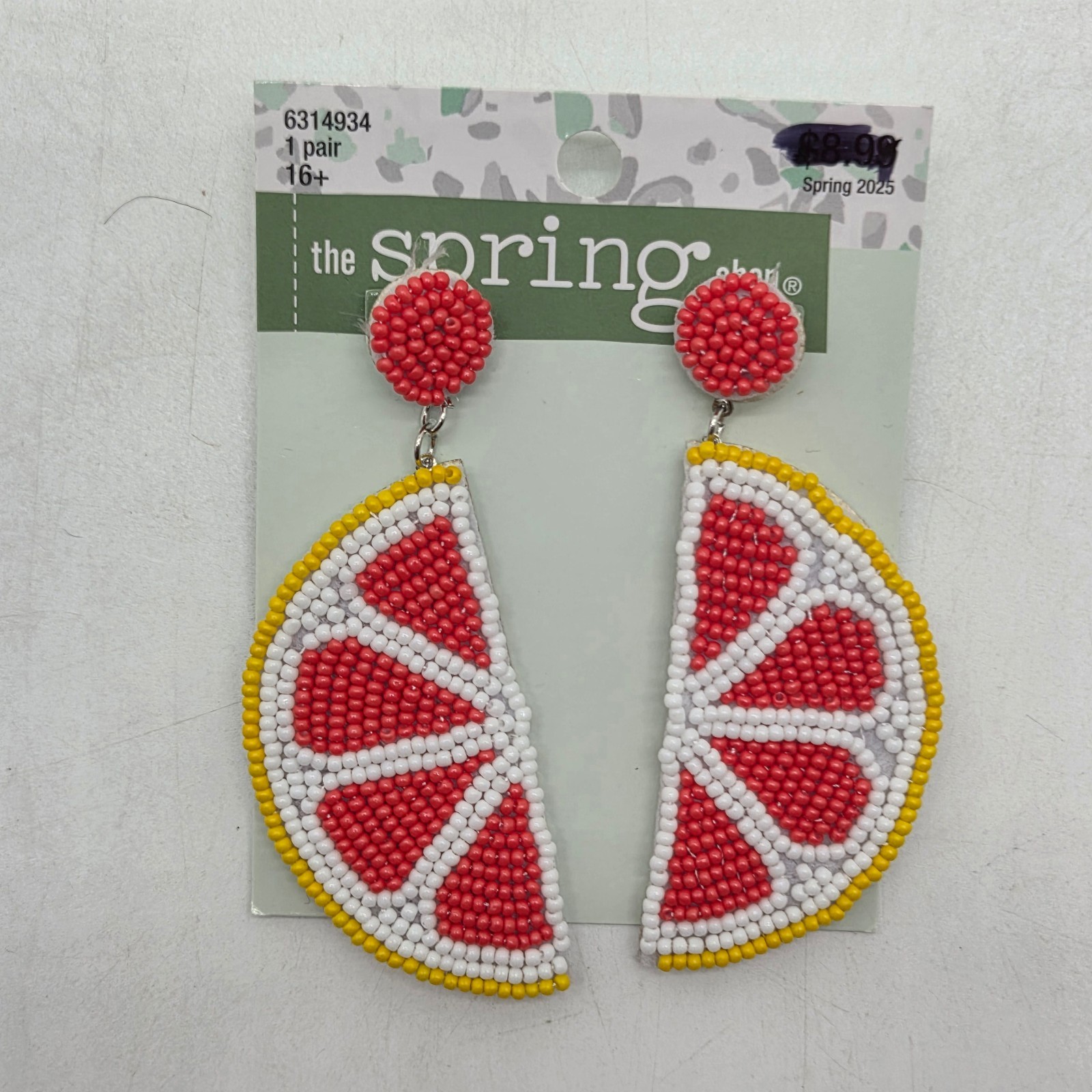 Hobby Lobby Grapefruit Lemon Summer Beaded Dangle Earrings Fruit The Spring Shop