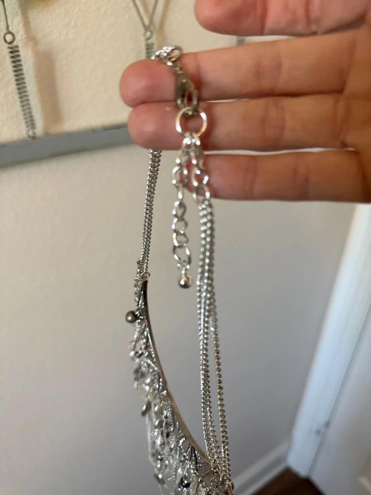 Boho tribal tier chain necklace