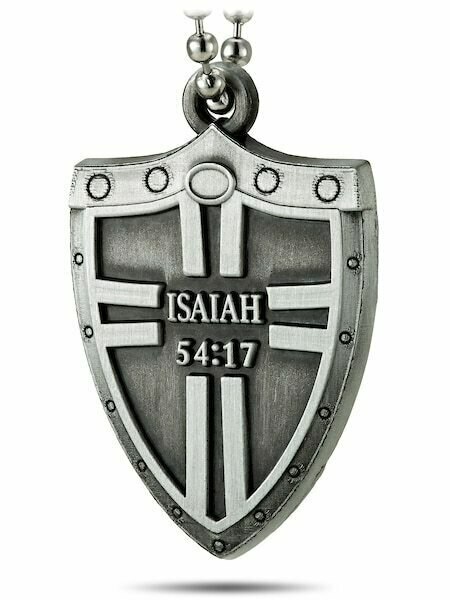 Isaiah 54:17-Antique Finish Battle Shield (4 Pack)