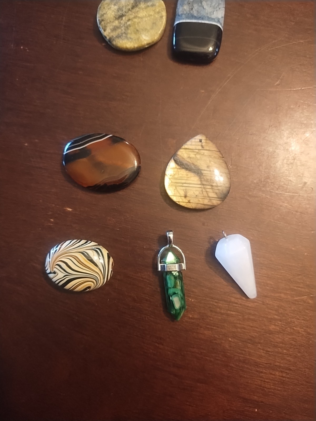 17 Assorted Stones For Necklace Pendants