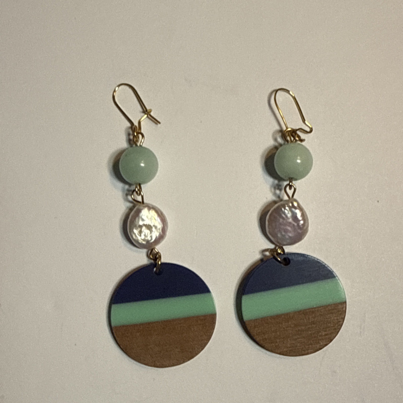 2@ Dangle Earrings. Nickel Free. 100% Brass Closure. Light Weight.
