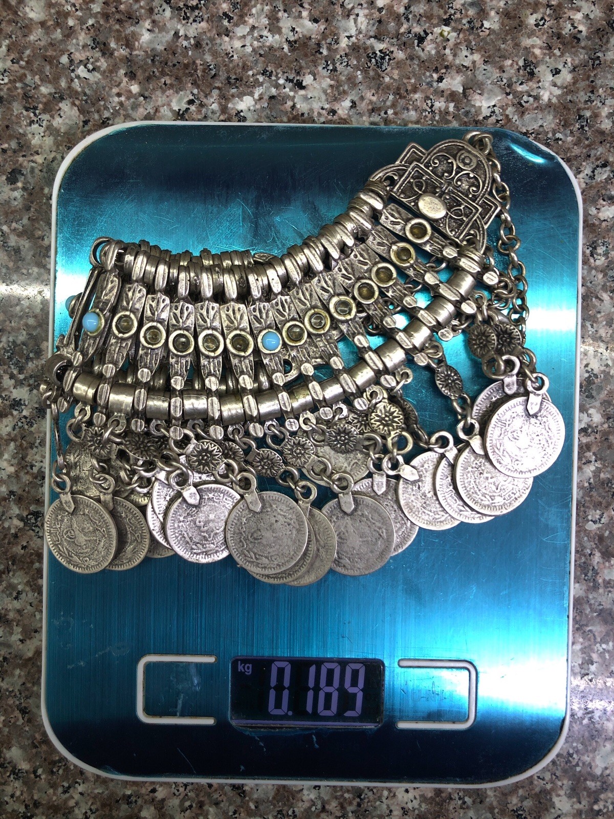 Vintage Handcrafted Solid Brass Tribal Coin Statement Necklace CollectibleEthnic
