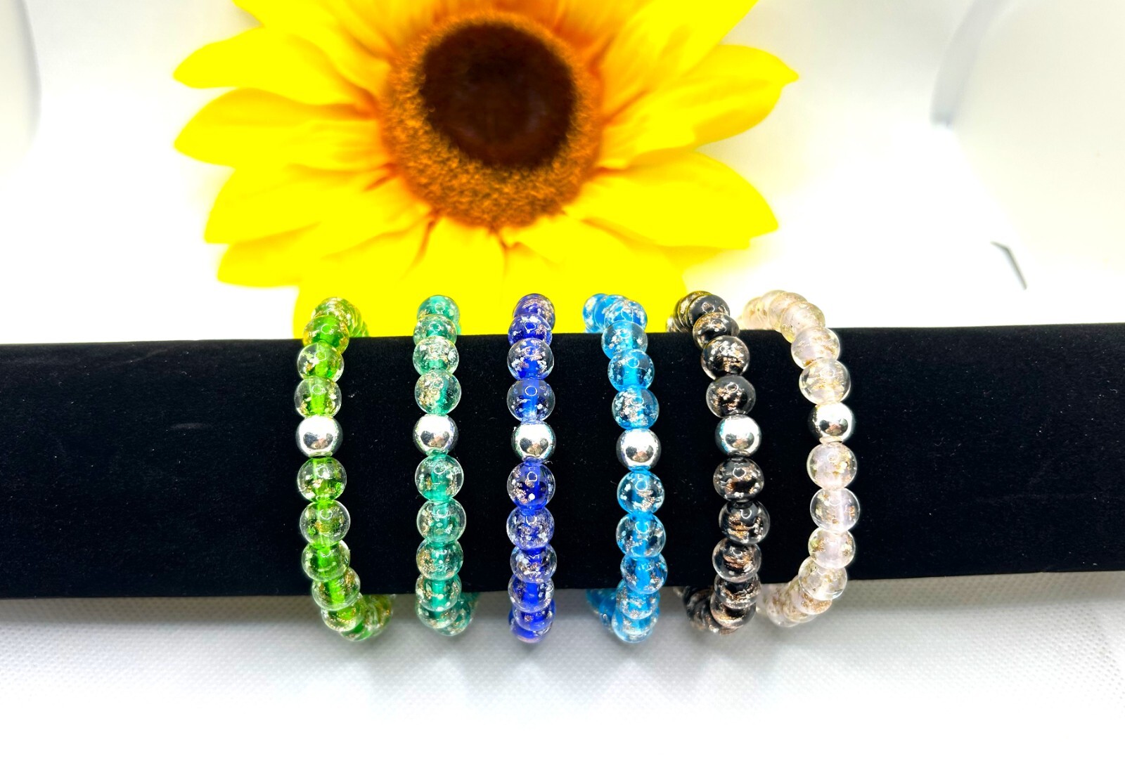 Mystic Firefly bracelet Lampwork Luminous Glass Glow in the Dark