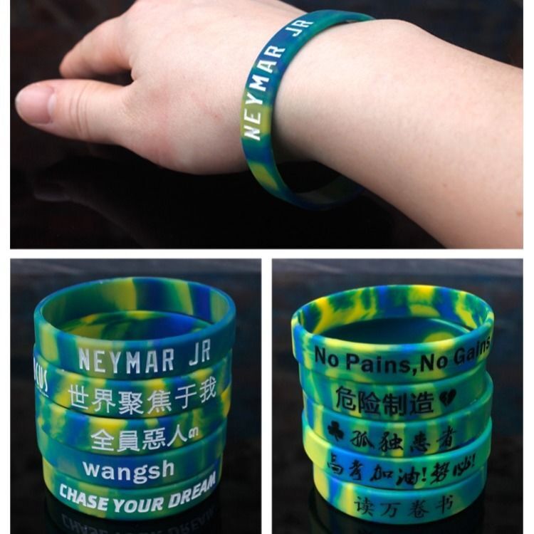 Custom Silicone Wristbands Personalize Engraved Logo/Text Rubber Bracelets