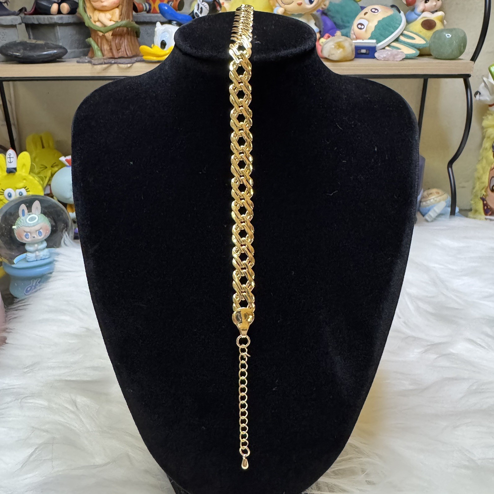 Anklet Bismark Chain Link 14K Gold Filled, 11.5inch, 7.8mm, W/Extender
