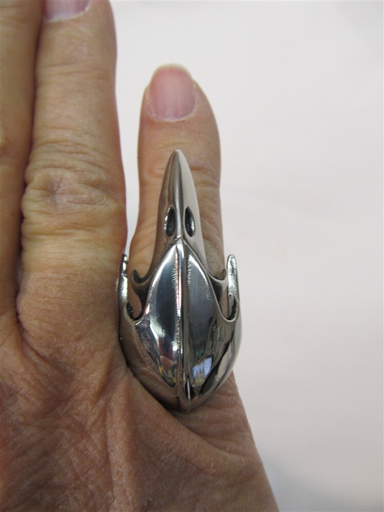 Raven / Crow Skull Gothic Polished Ring