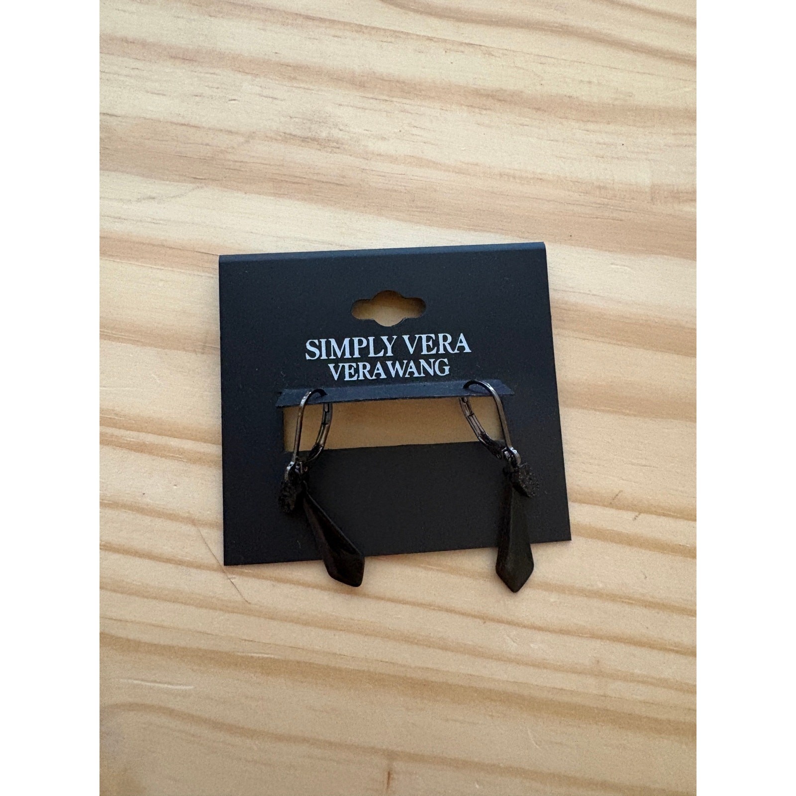 Simply Vera Vera Wang Earrings Arrow Shape Dangle Black Formal Dressy