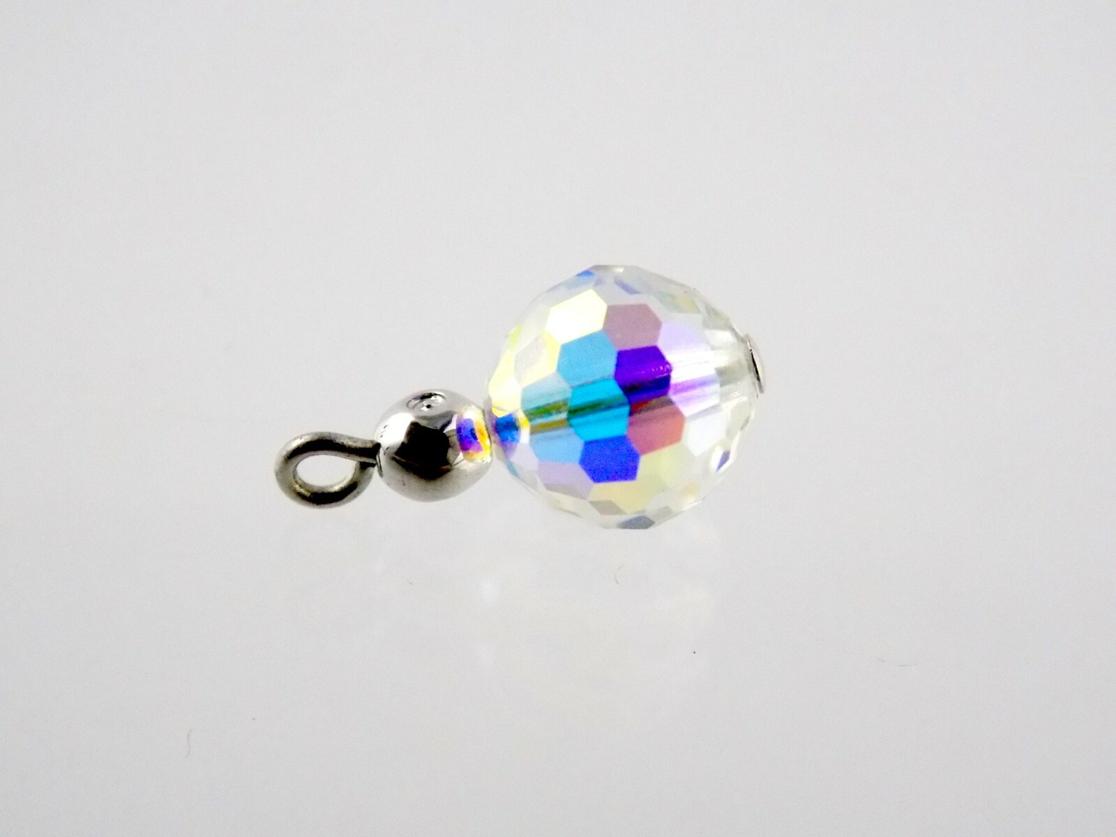 Swarovski Branded Crystal Charm Faceted Bead Iridescent Finish 7.8mm